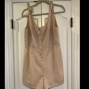 Like new! Brown and ivory striped romper